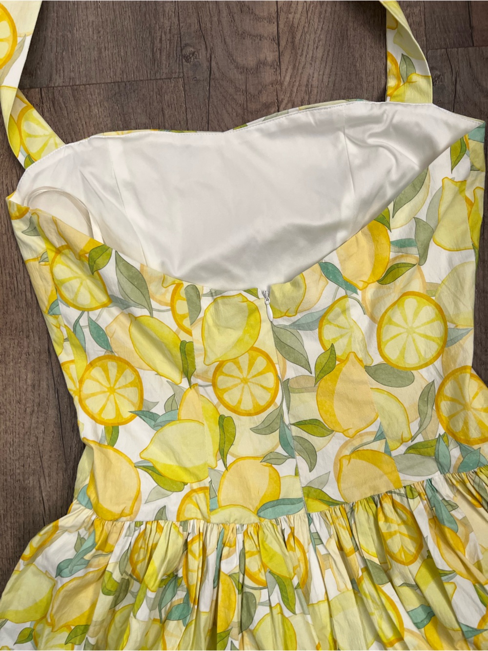 Avec Les Filles Limoncello Lemon Print Convertible Romper Dress - Picture 5 of 10